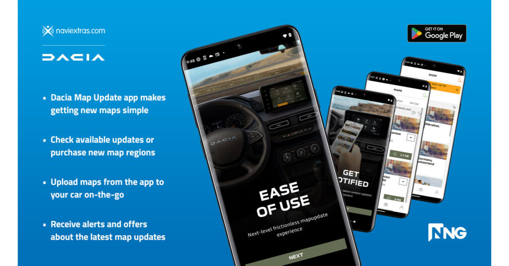 Dacia Partners with NNG to Offer Dacia Drivers Smartphone-Based Map Updates